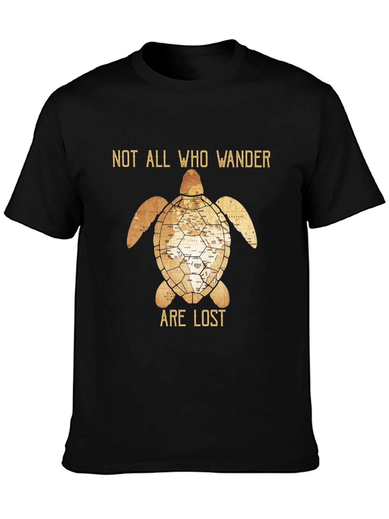 Not All Who Wander Are Lost Turtle Graphic T-Shirt