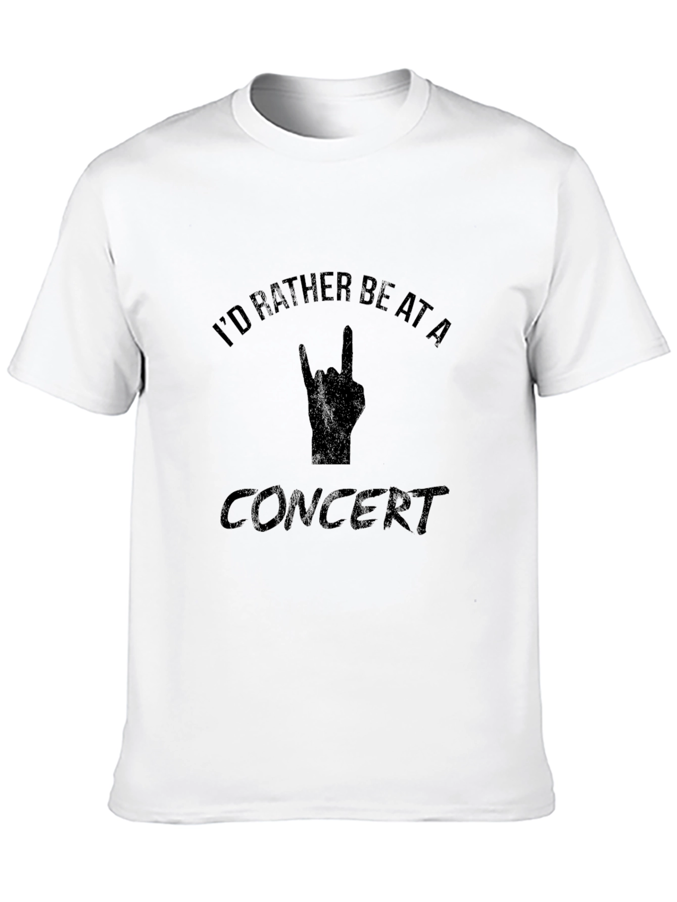 Id Rather Be At A Concert Black T-Shirt