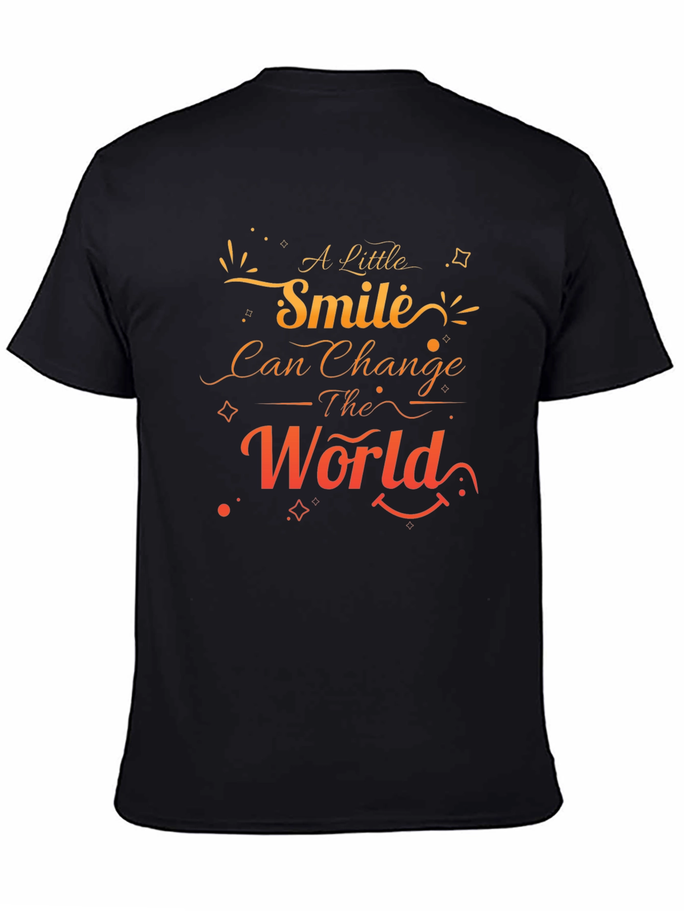 Smile Changes the World Black Graphic Tee