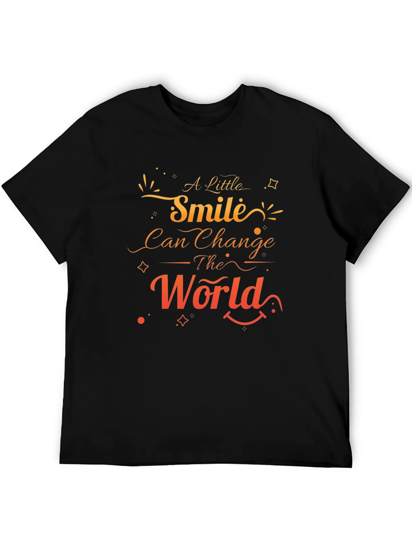Smile Changes the World Black Graphic Tee