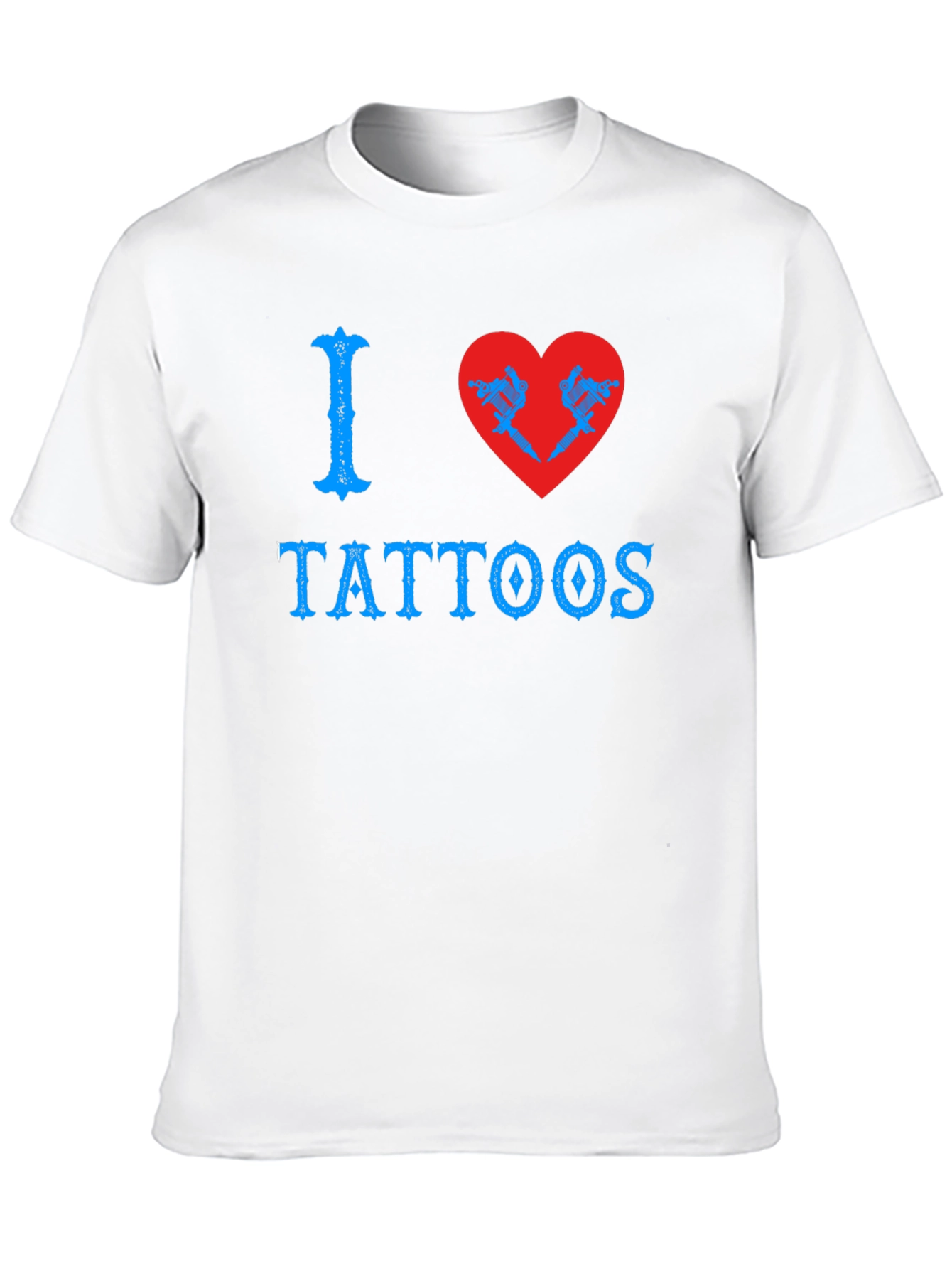 I Love Tattoos Graphic Print T-Shirt