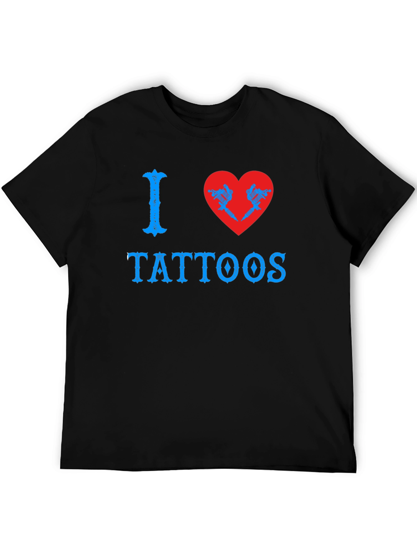 I Love Tattoos Graphic Print T-Shirt