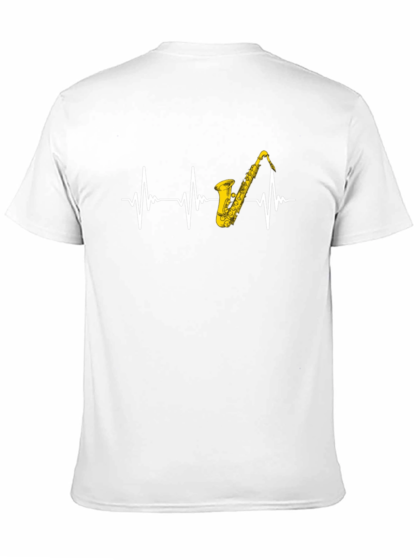 Saxophone Heartbeat Black T-Shirt