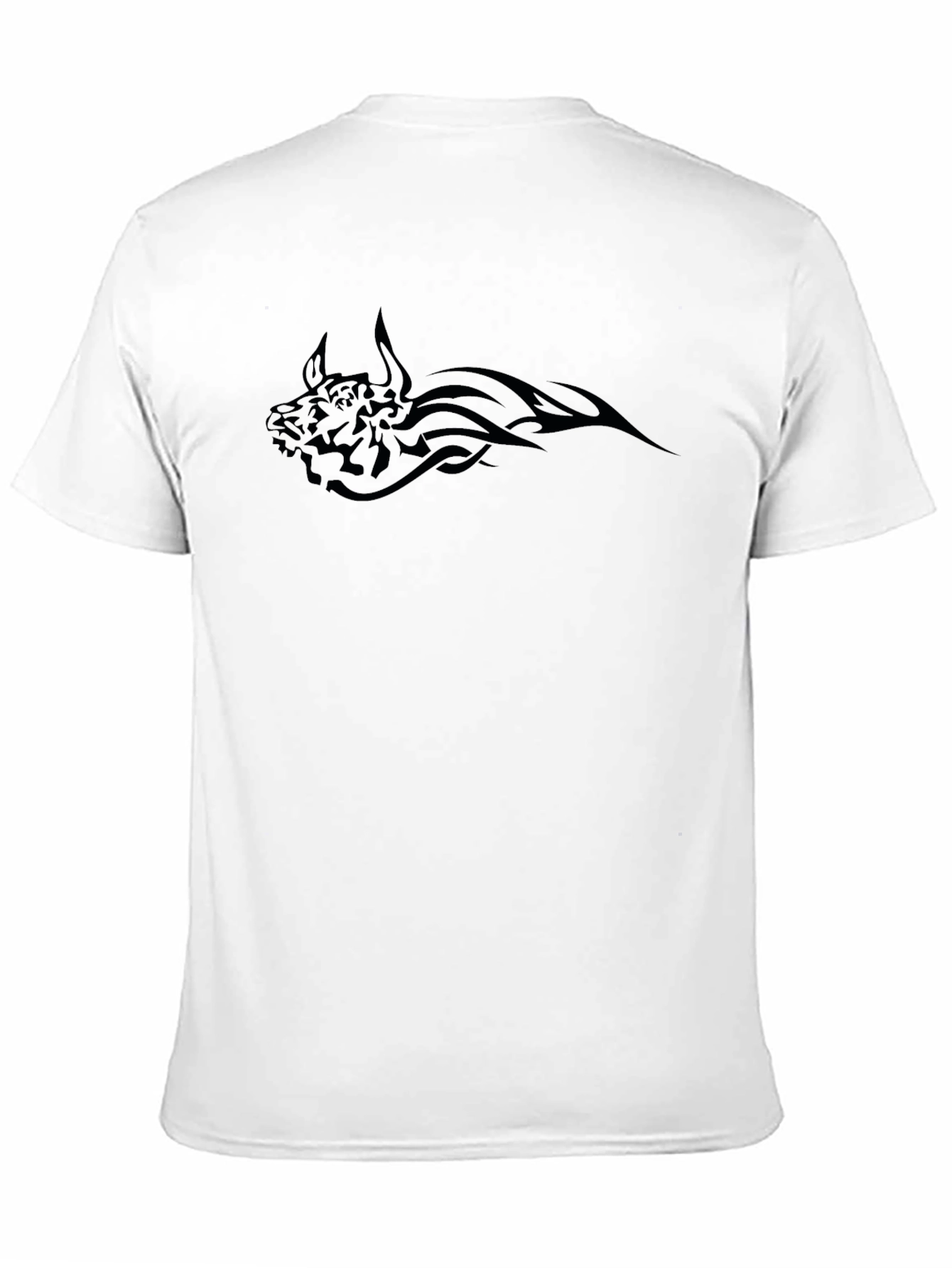 Tribal Bull Graphic Black T-Shirt