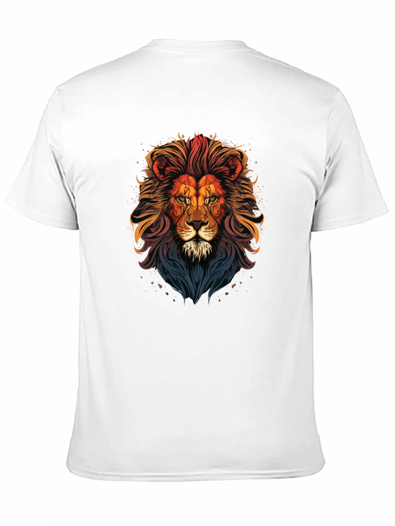 Lion Graphic Print T-Shirt - Mens Black Tee