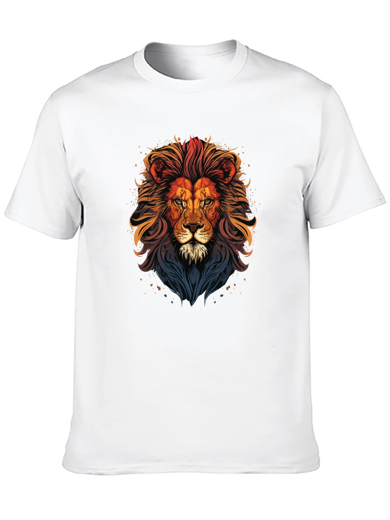 Lion Graphic Print T-Shirt - Mens Black Tee