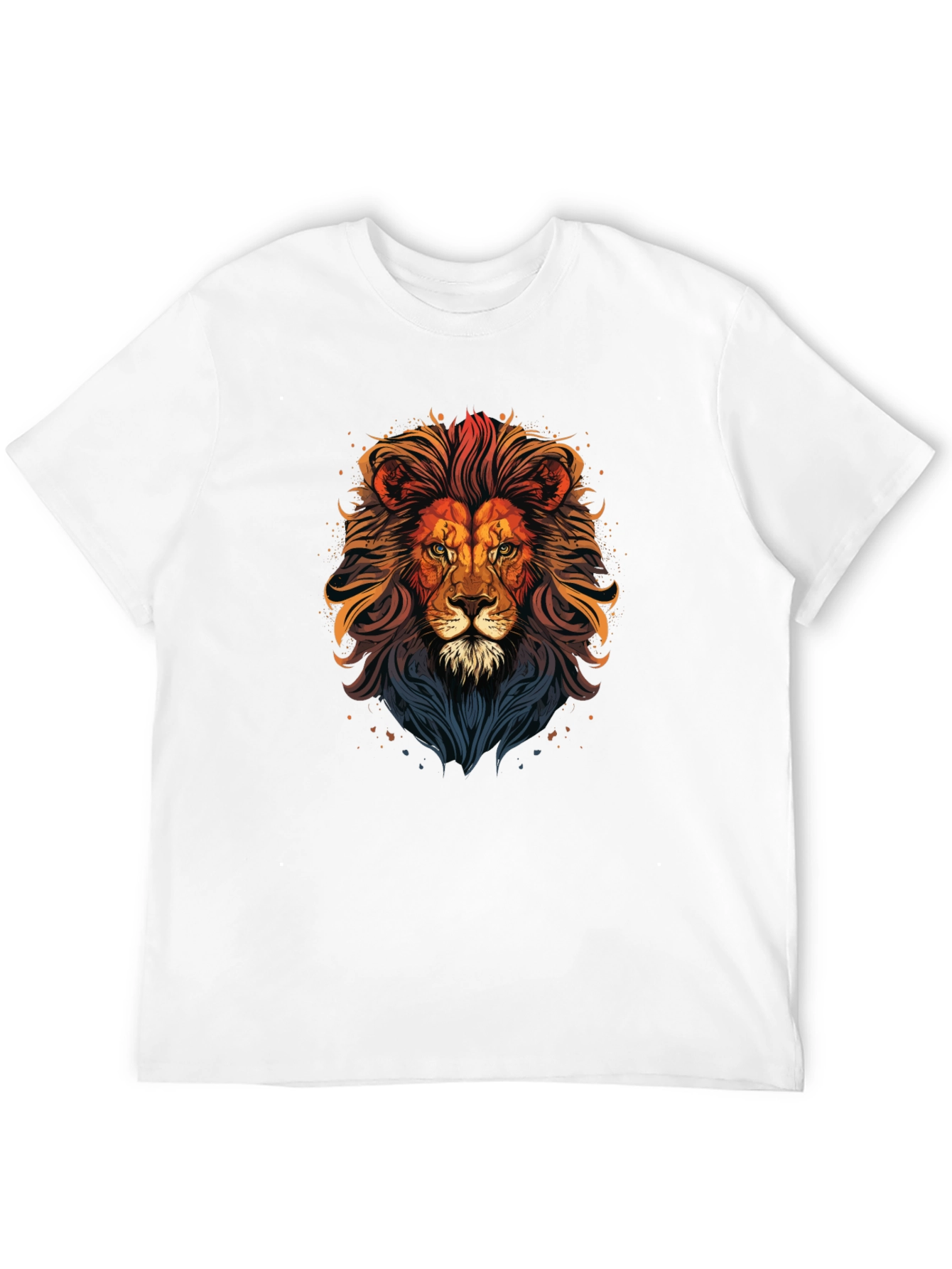 Lion Graphic Print T-Shirt - Mens Black Tee