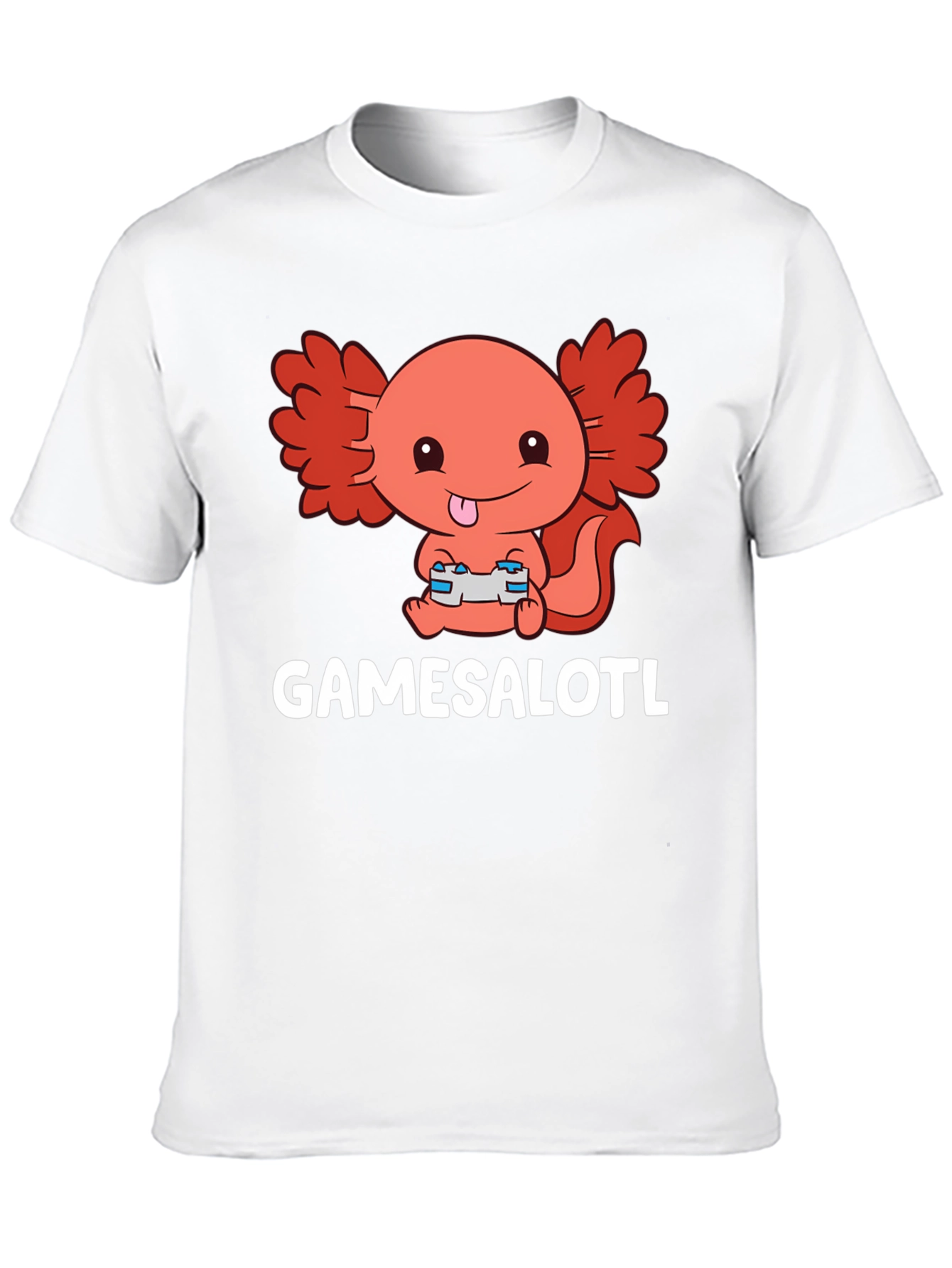 GAMESALOTL Axolotl Gamer Black T-Shirt