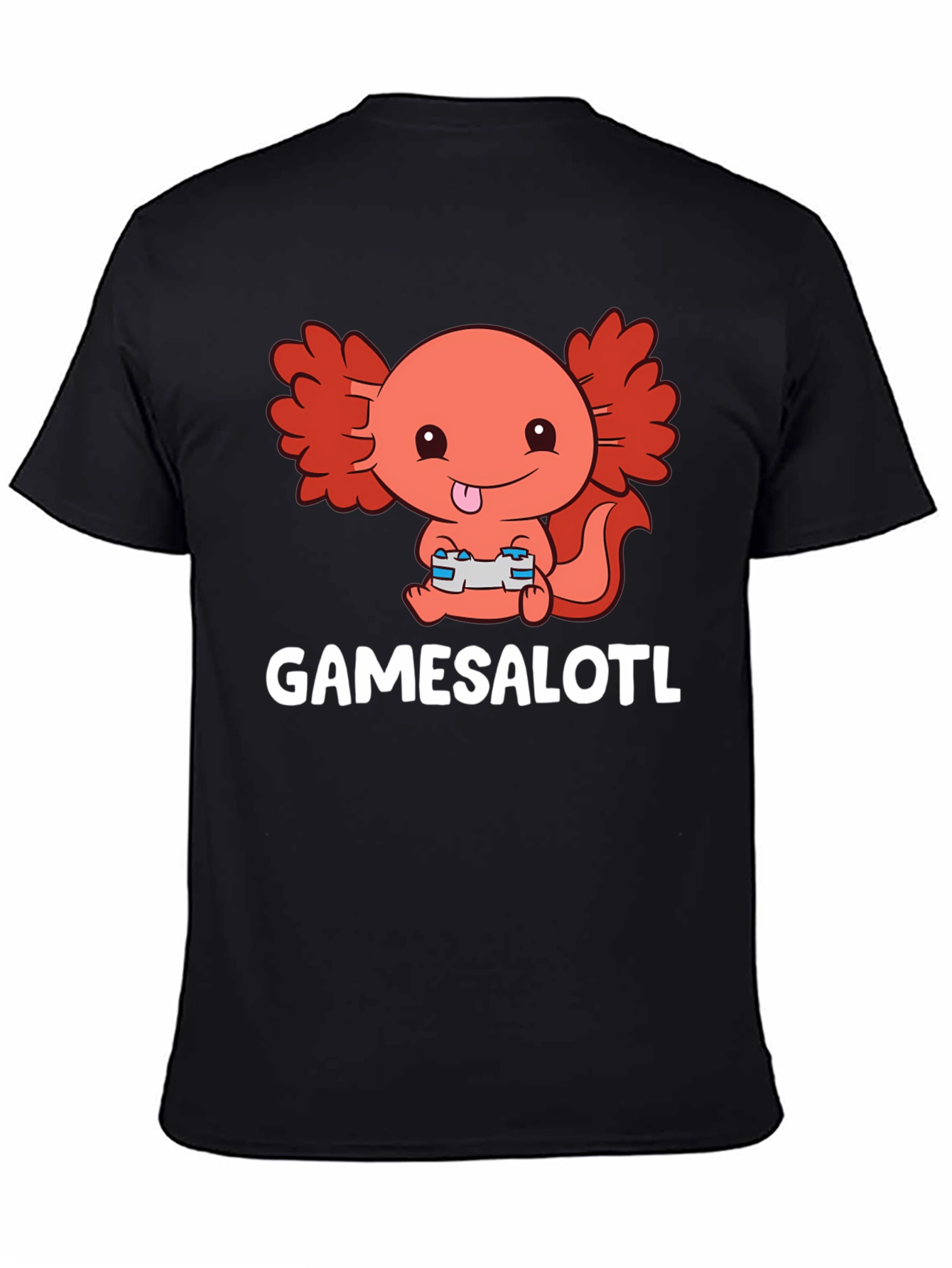 GAMESALOTL Axolotl Gamer Black T-Shirt