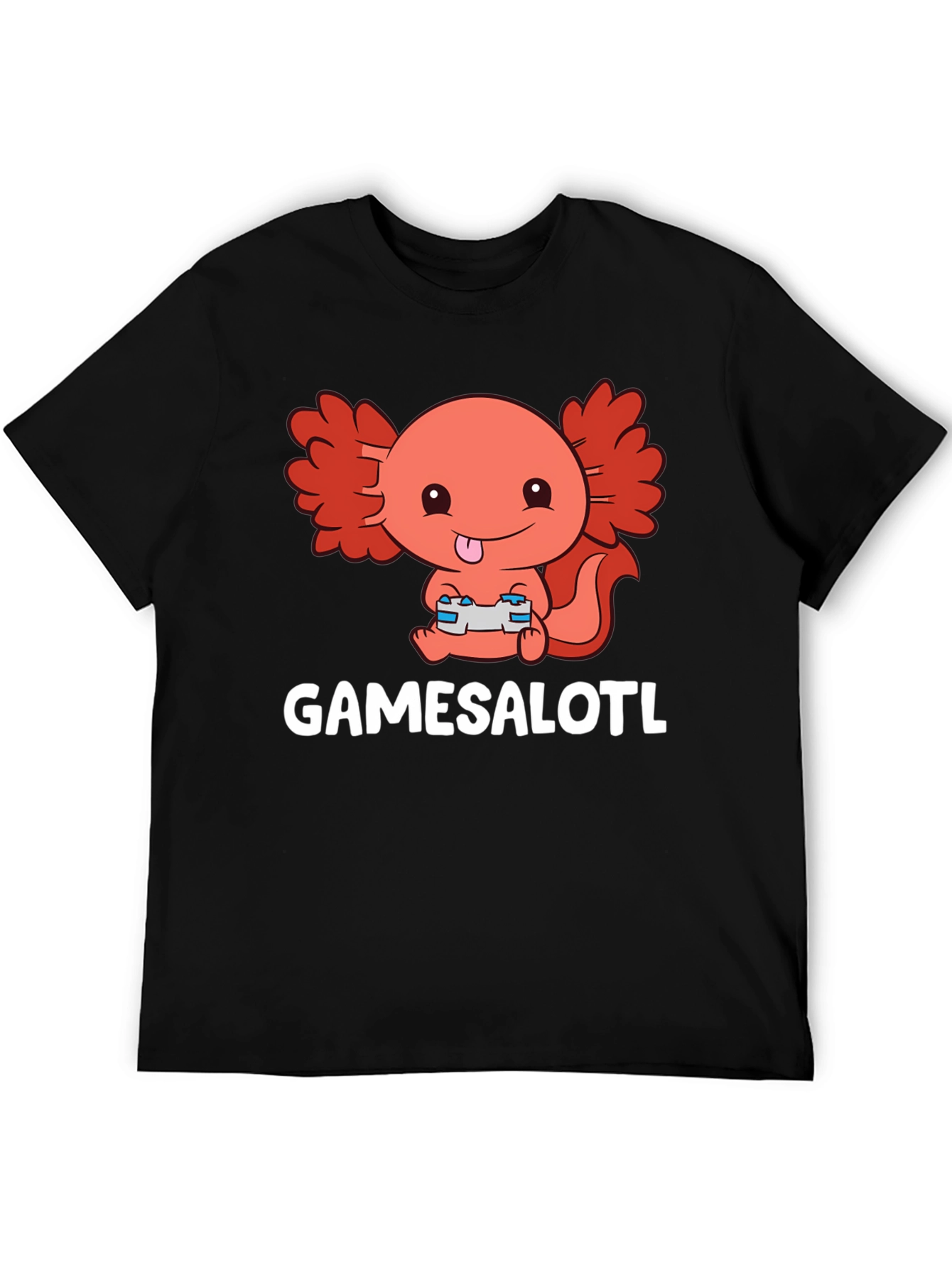 GAMESALOTL Axolotl Gamer Black T-Shirt