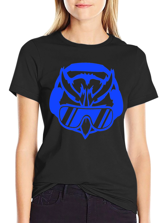 Cool Owl Graphic Tee - Black