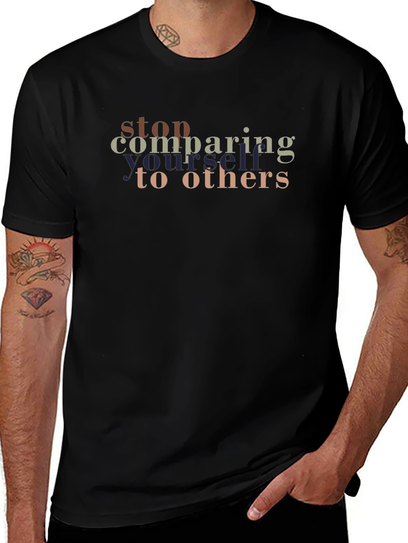 Stop Comparing T-Shirt - Motivational Quote Tee
