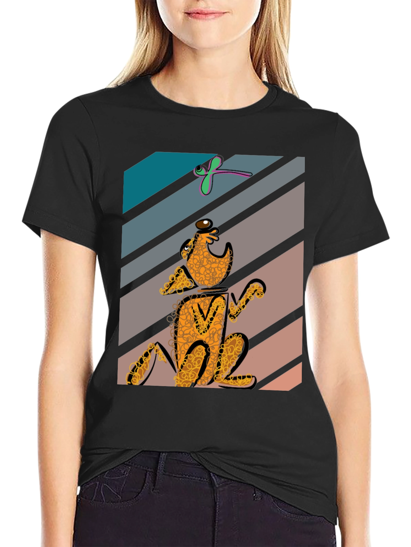 Whimsical Dog Graphic Tee - Unique Style