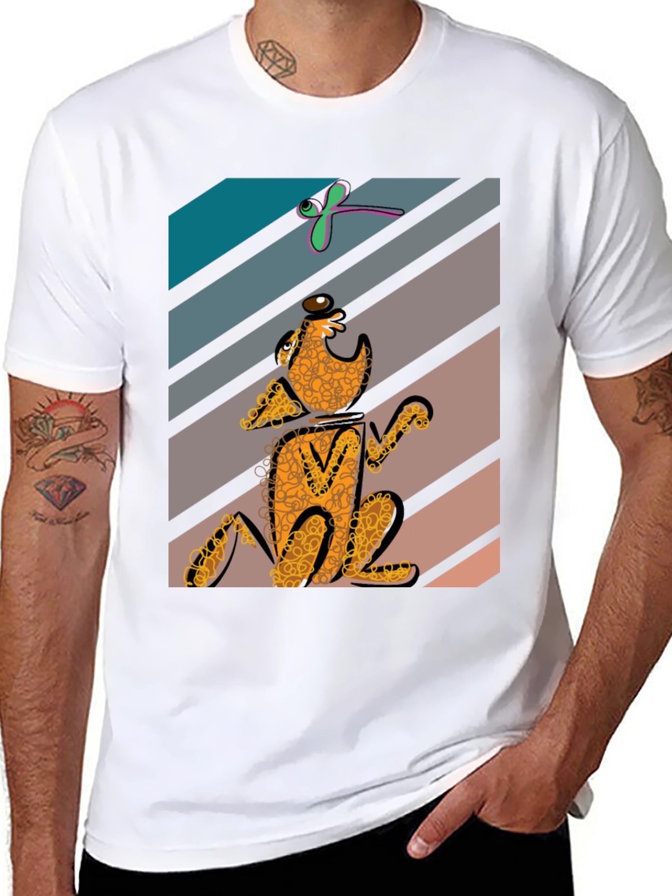 Whimsical Dog Graphic Tee - Unique Style