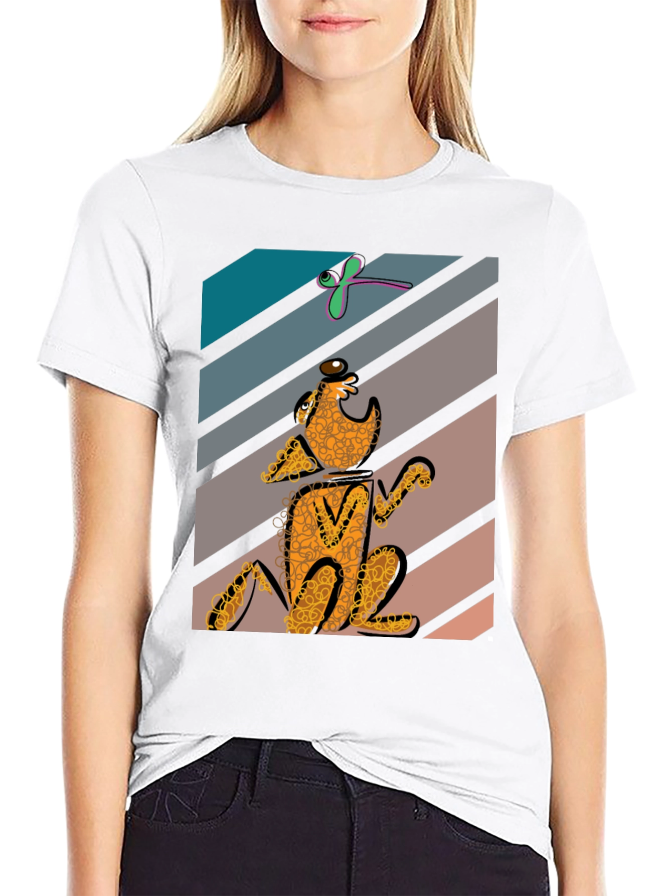 Whimsical Dog Graphic Tee - Unique Style