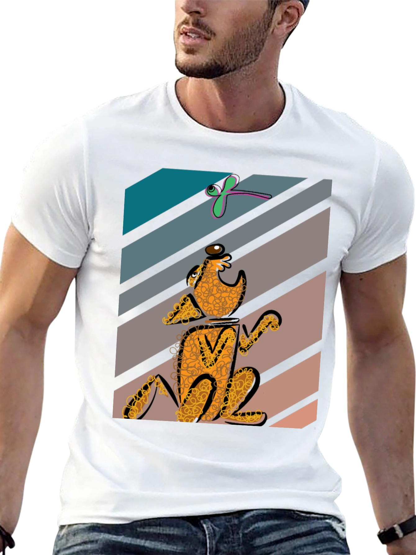 Whimsical Dog Graphic Tee - Unique Style