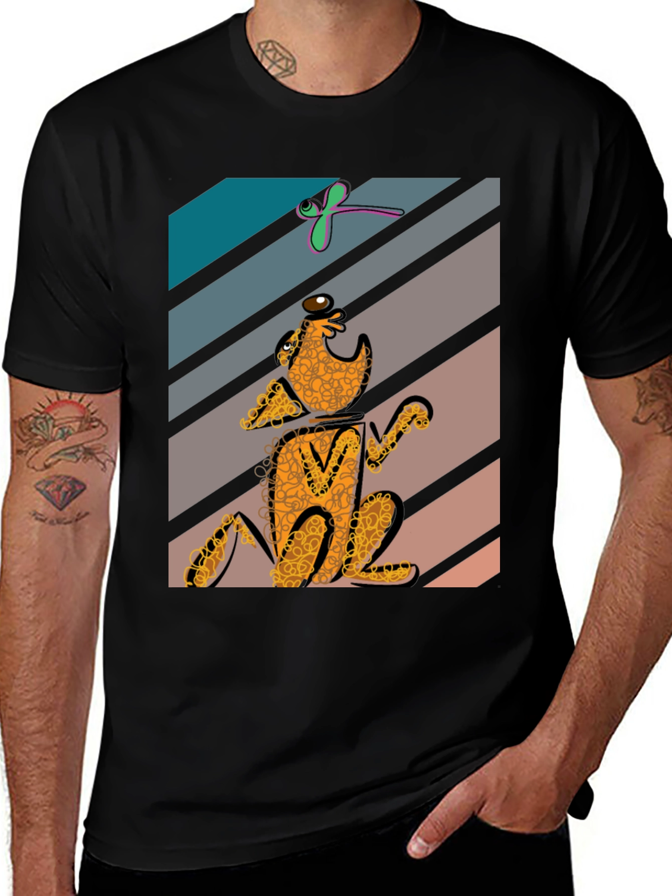 Whimsical Dog Graphic Tee - Unique Style