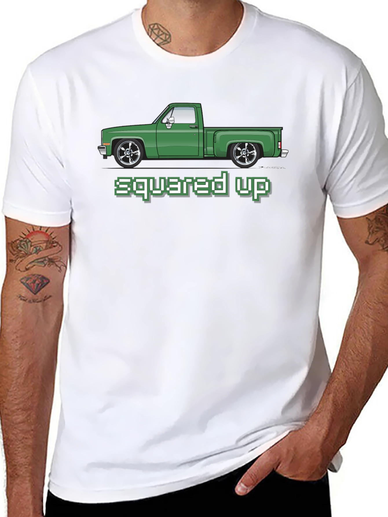 Squared Up Green Truck T-Shirt
