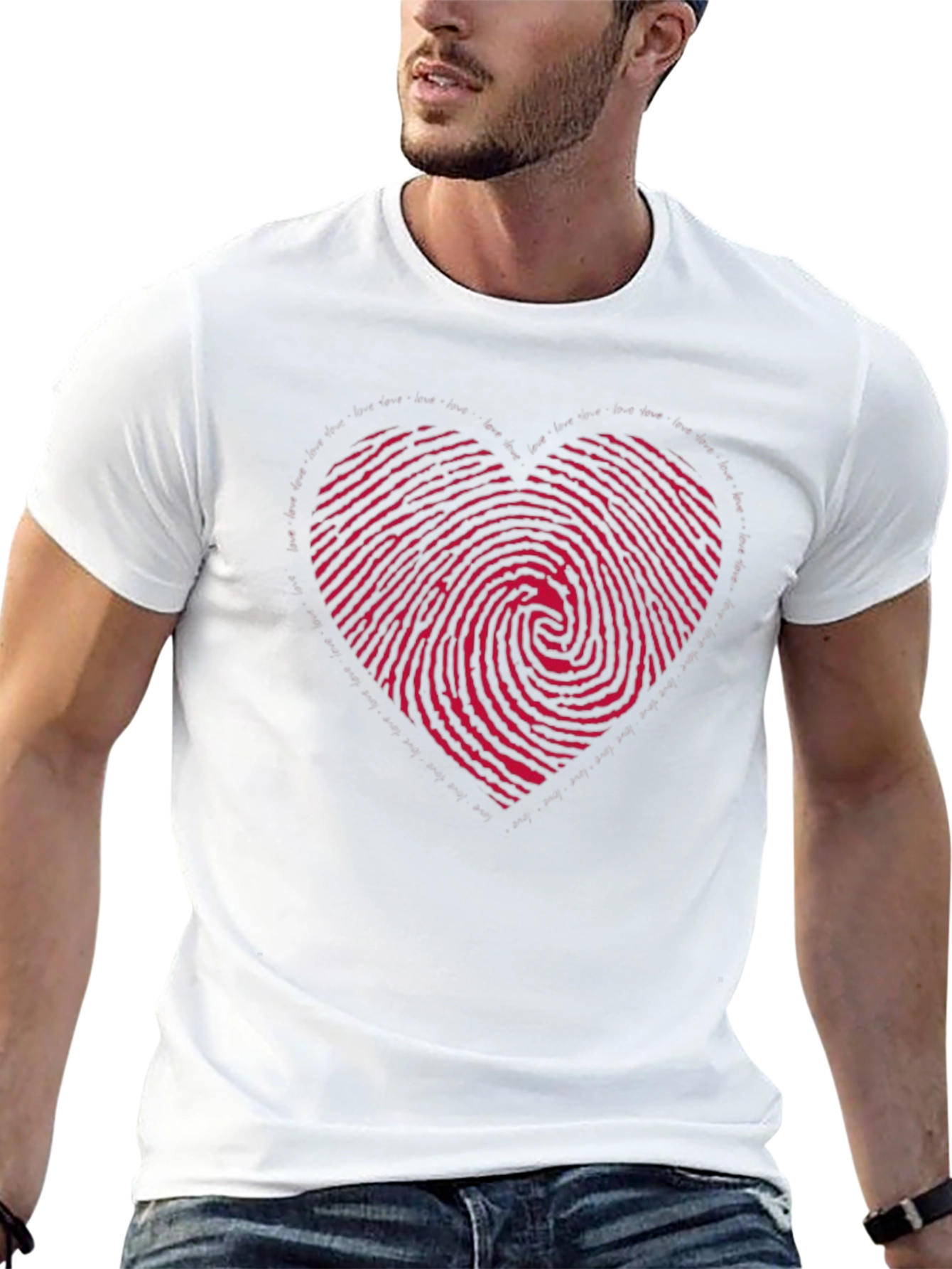 Heart Fingerprint Graphic Tee