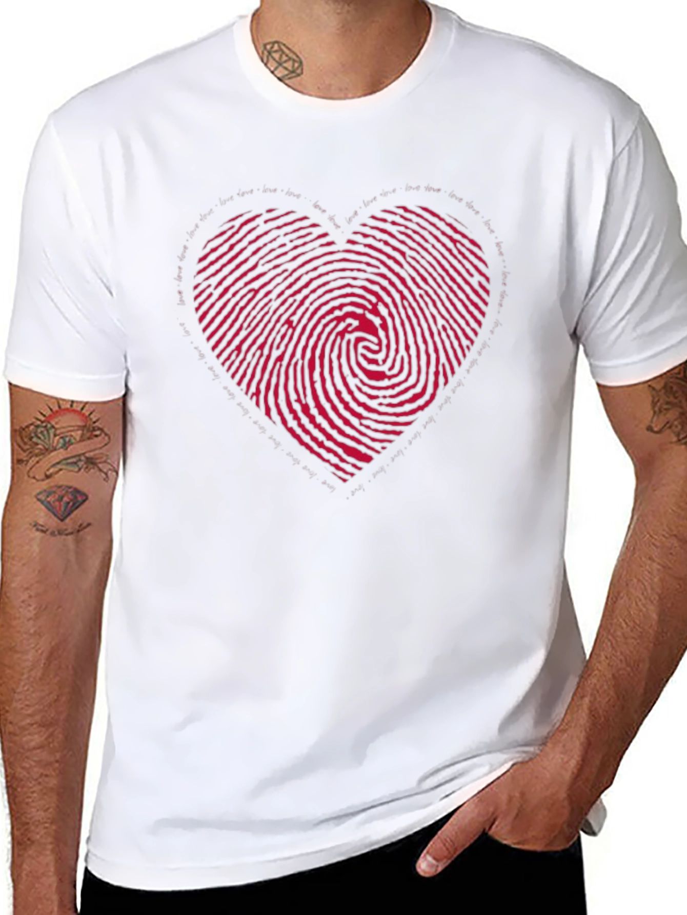 Heart Fingerprint Graphic Tee