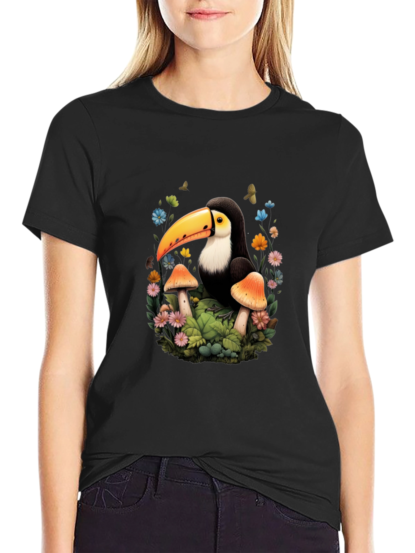 Toucan & Mushroom Graphic Tee