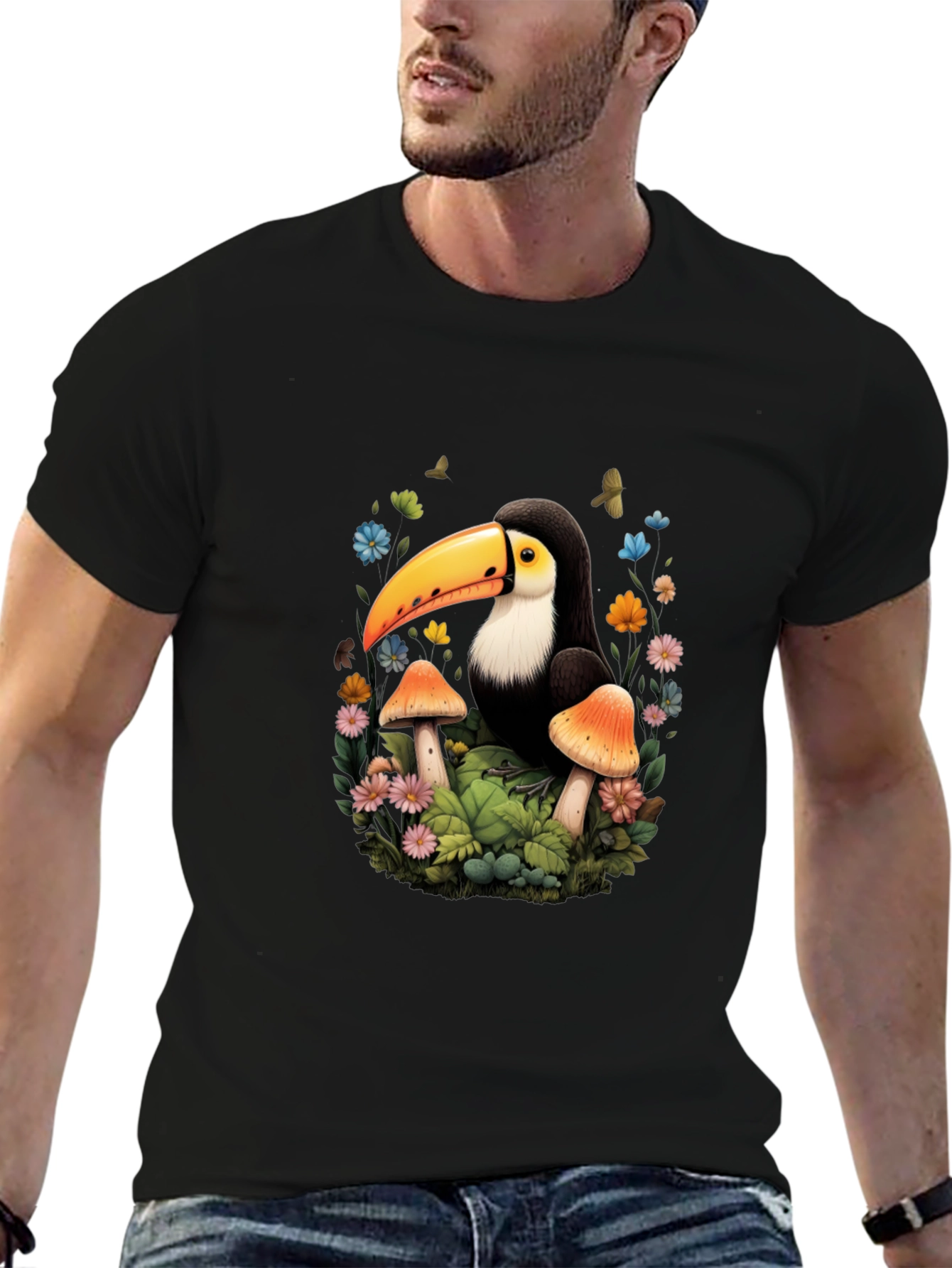 Toucan & Mushroom Graphic Tee