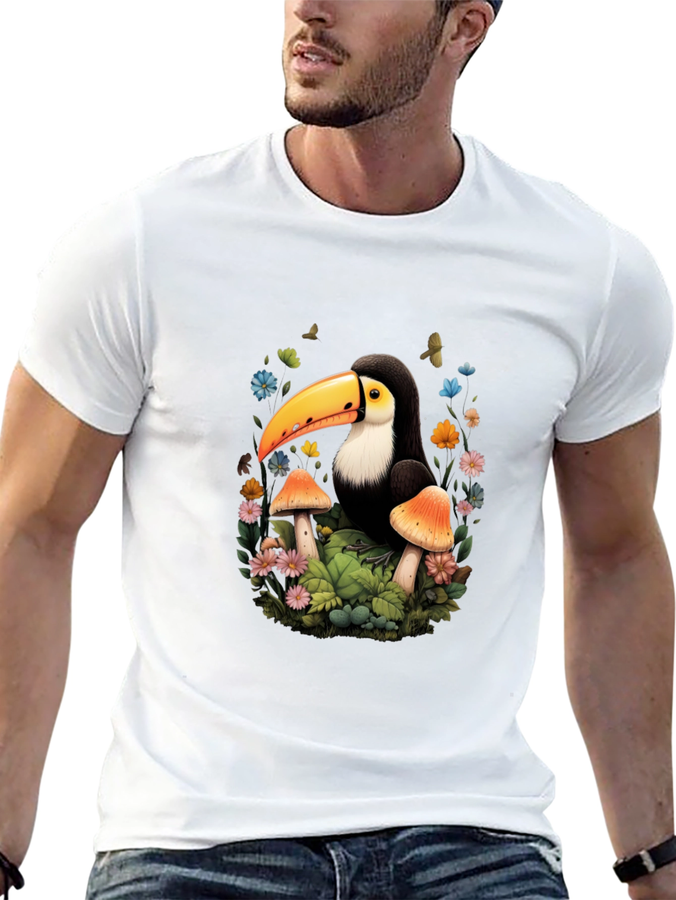 Toucan & Mushroom Graphic Tee