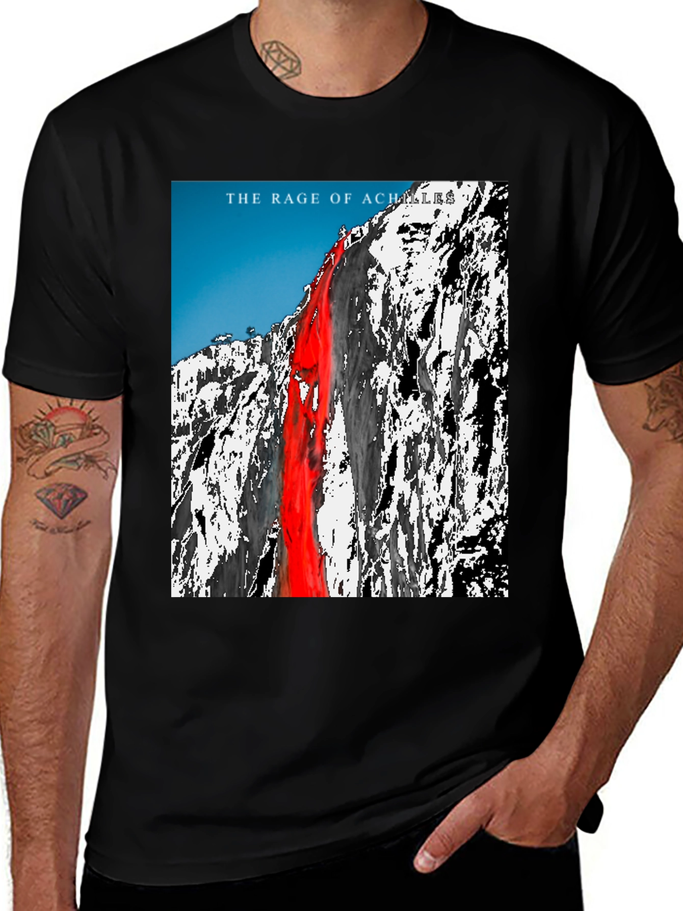 The Rage of Achilles Graphic Tee - Black