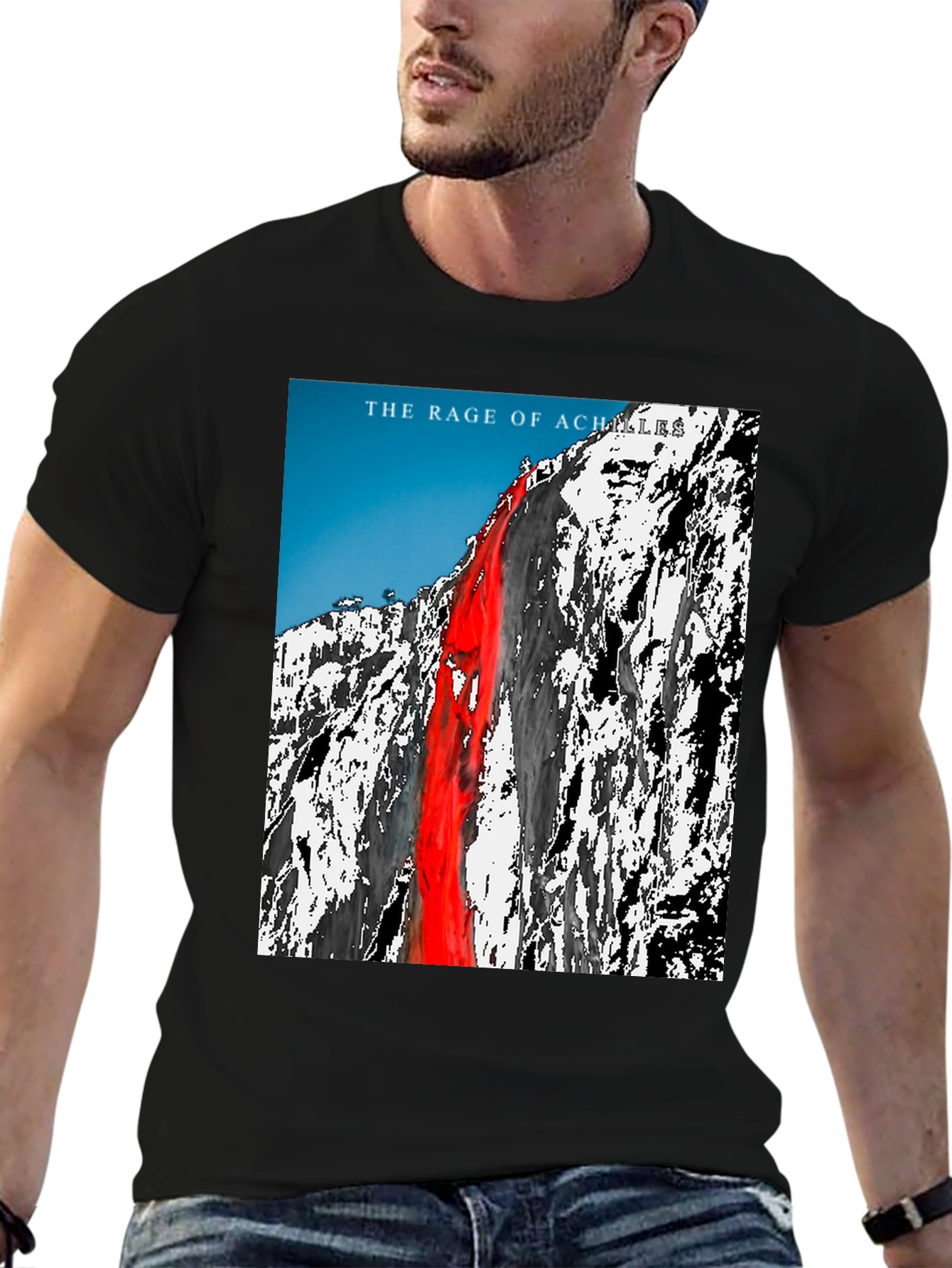 The Rage of Achilles Graphic Tee - Black