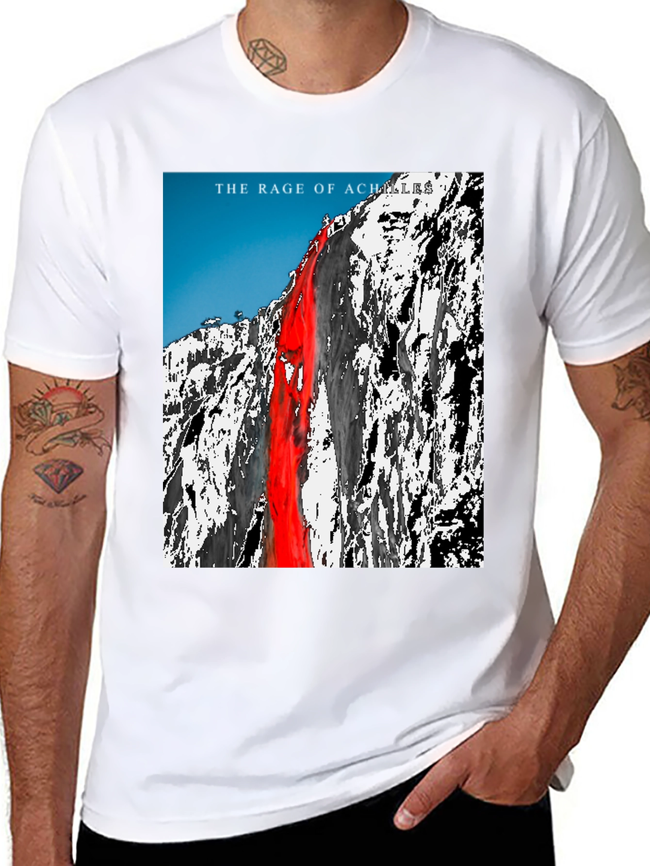 The Rage of Achilles Graphic Tee - Black