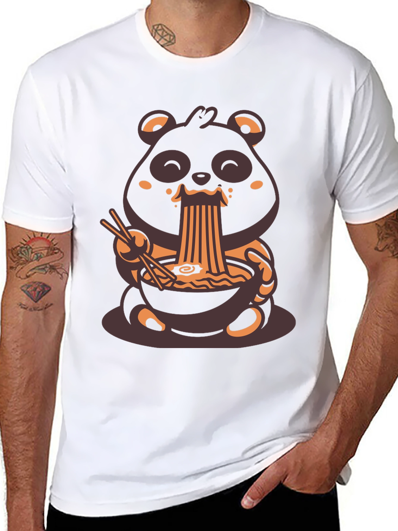 Panda Ramen T-Shirt - Cute Graphic Tee