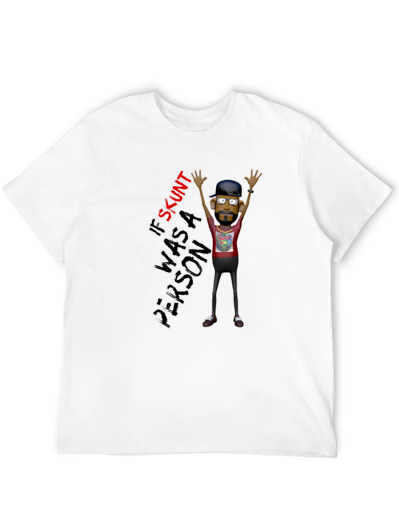 Skunt Person Graphic Tee - Funny Novelty Shirt