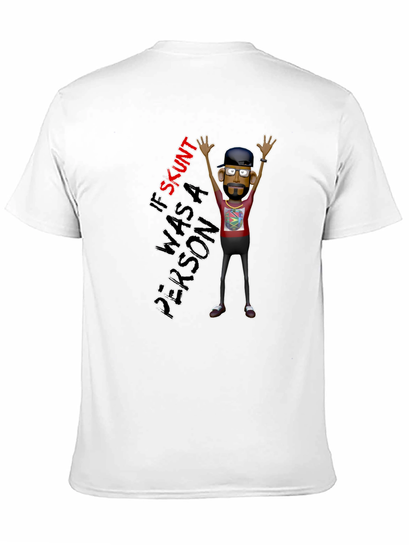 Skunt Person Graphic Tee - Funny Novelty Shirt