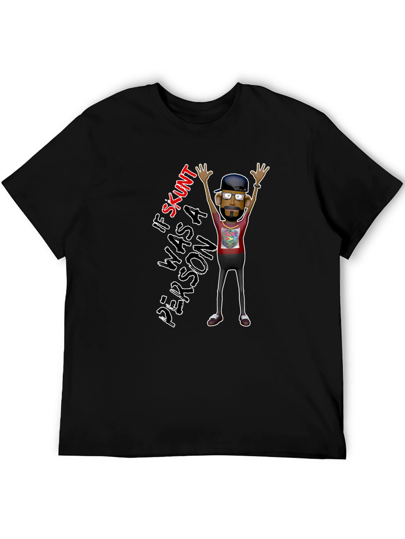 Skunt Person Graphic Tee - Funny Novelty Shirt