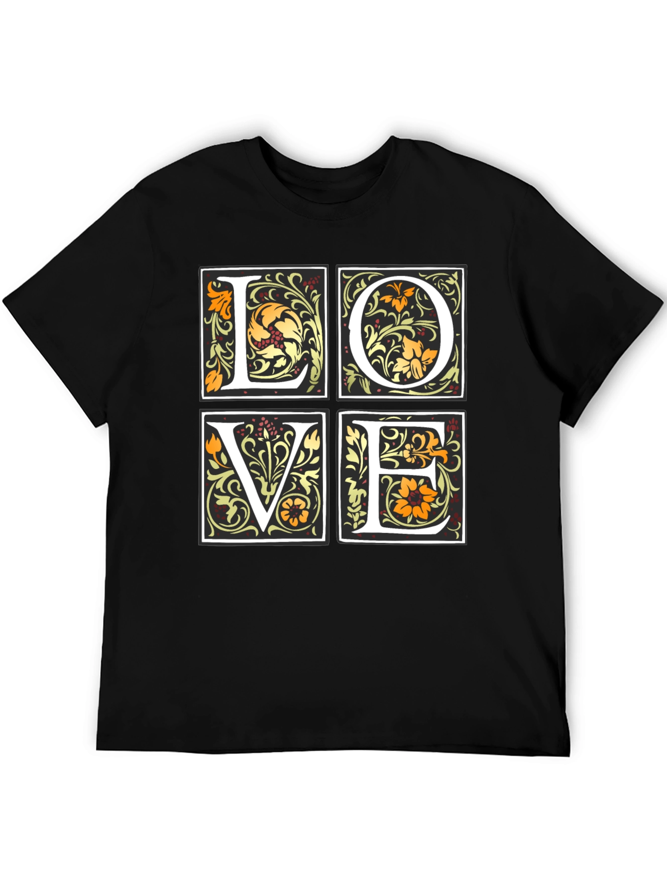 Floral LOVE Graphic T-Shirt - Stylish Unisex Tee