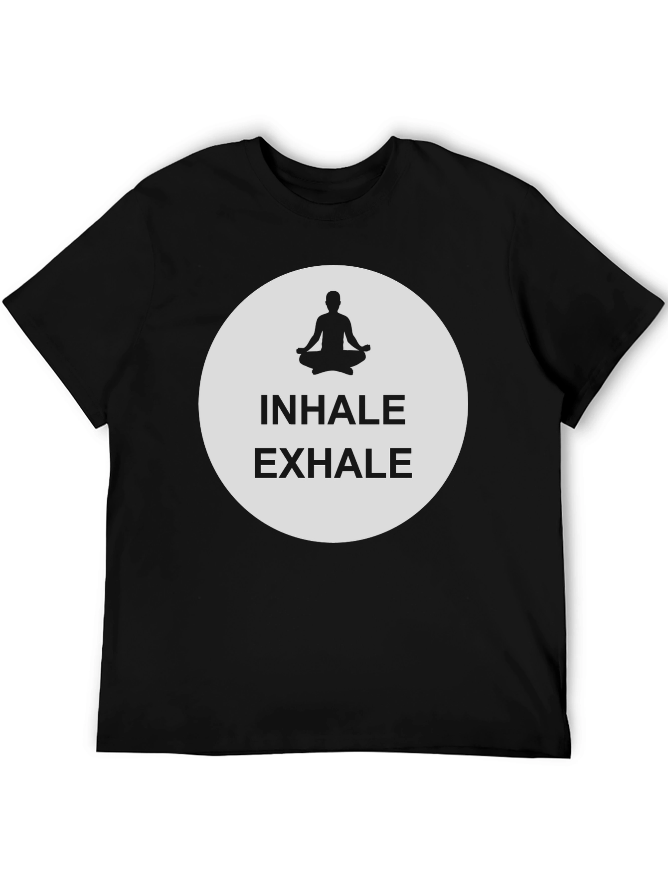 Inhale Exhale Yoga Meditation Black T-Shirt