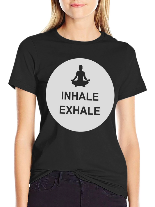 Inhale Exhale Yoga Meditation Black T-Shirt