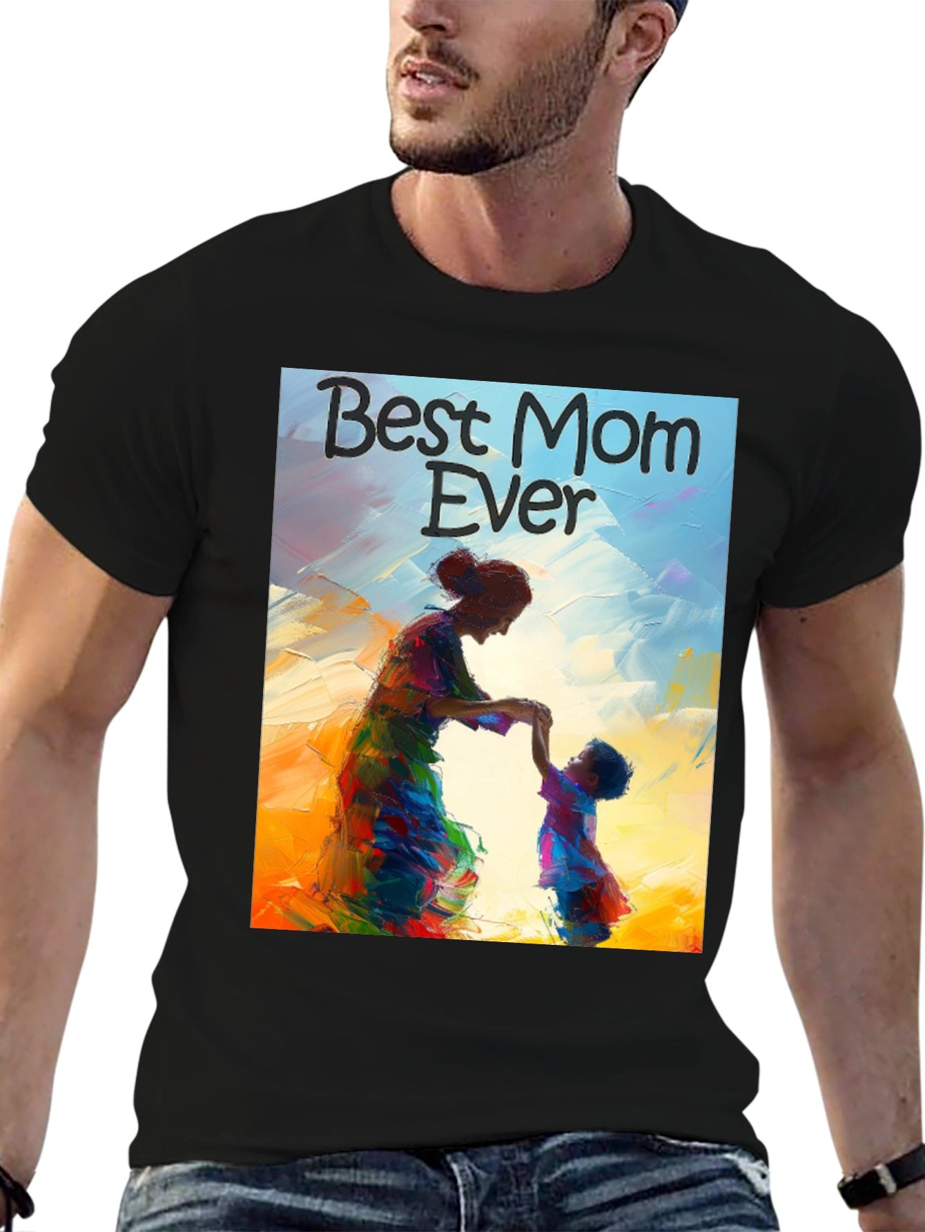 Best Mom Ever Graphic Tee - Black