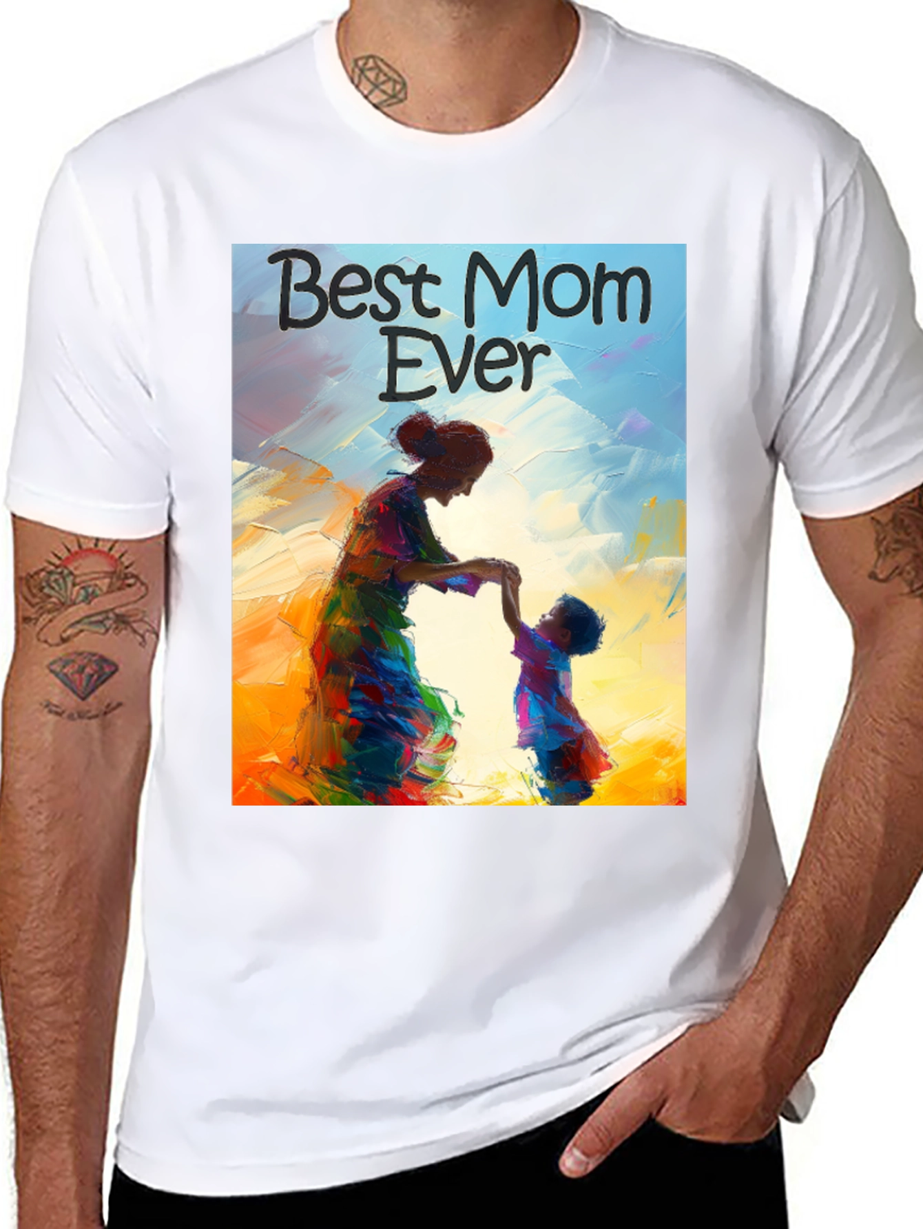 Best Mom Ever Graphic Tee - Black