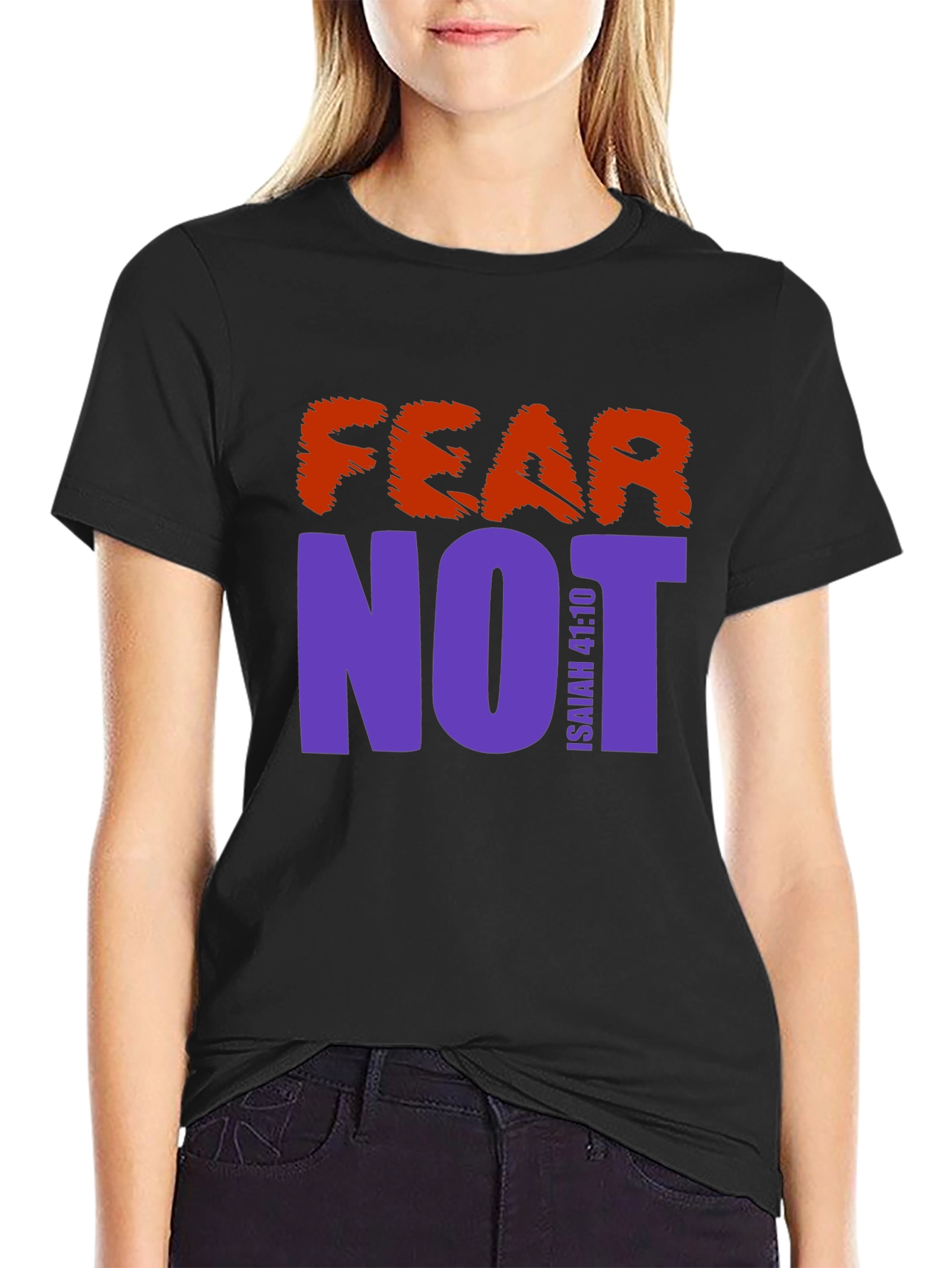 Fear Not Graphic Print T-Shirt