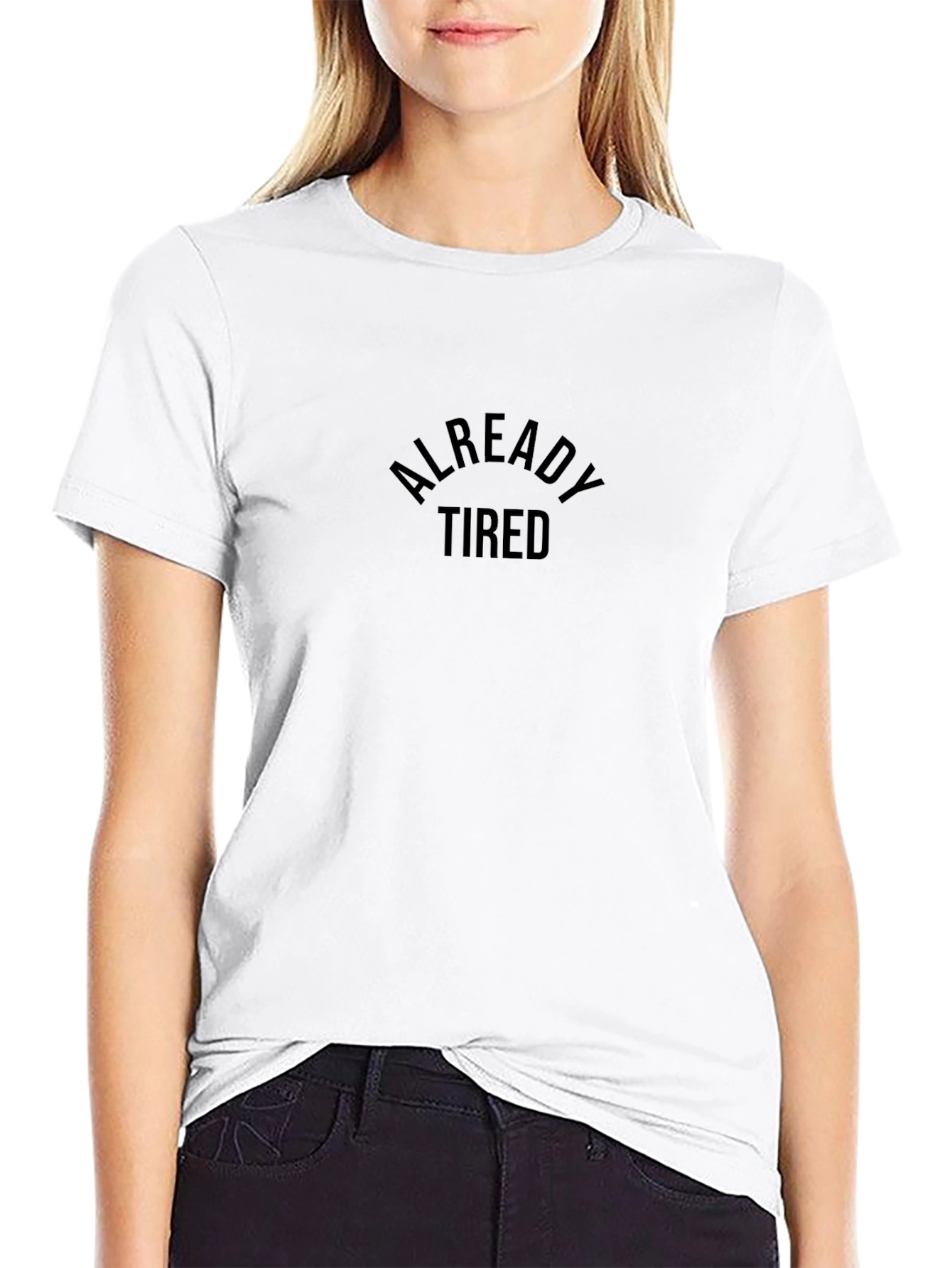 Already Tired Black Graphic Tee