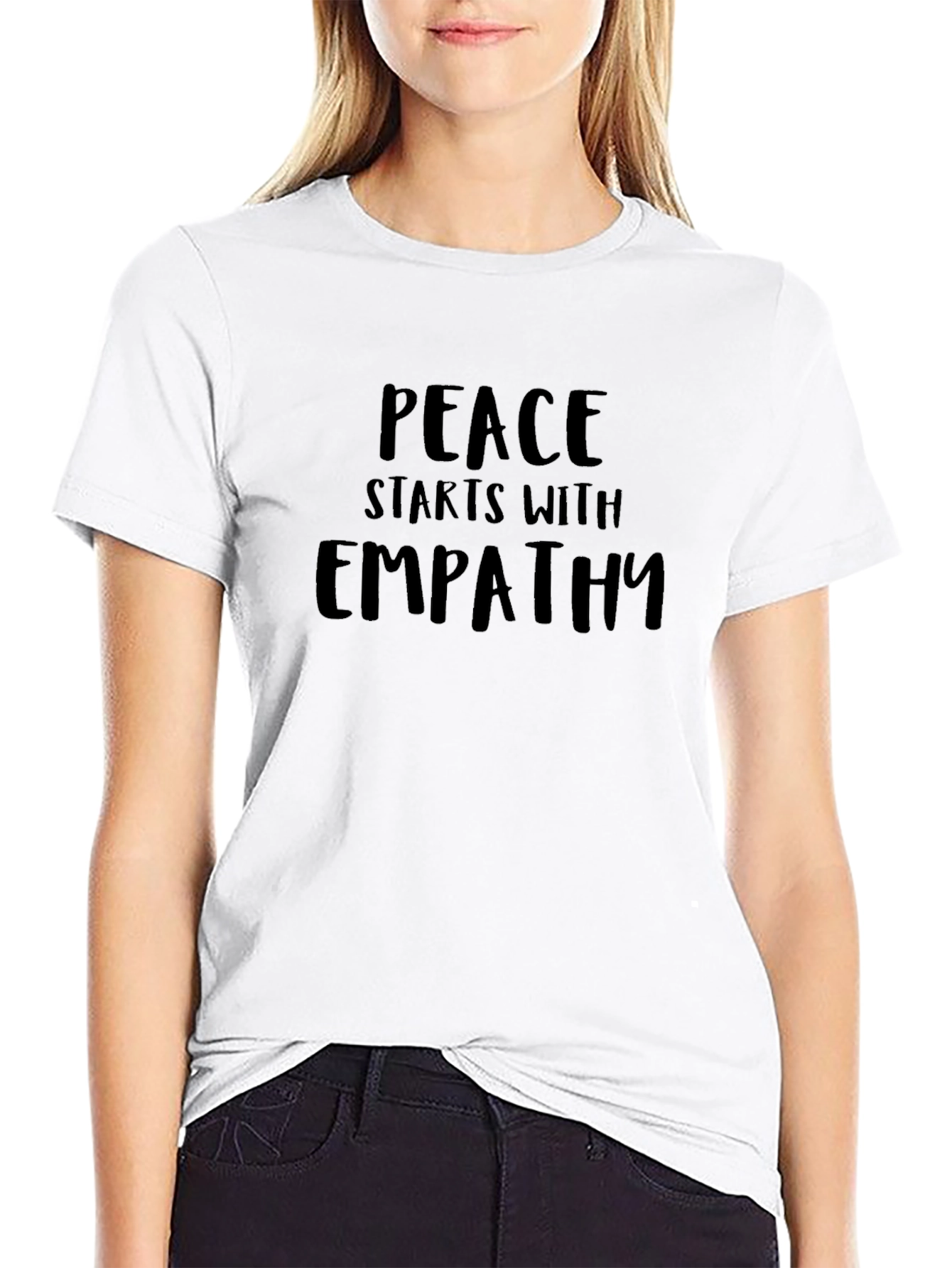 Peace Starts With Empathy Black T-Shirt