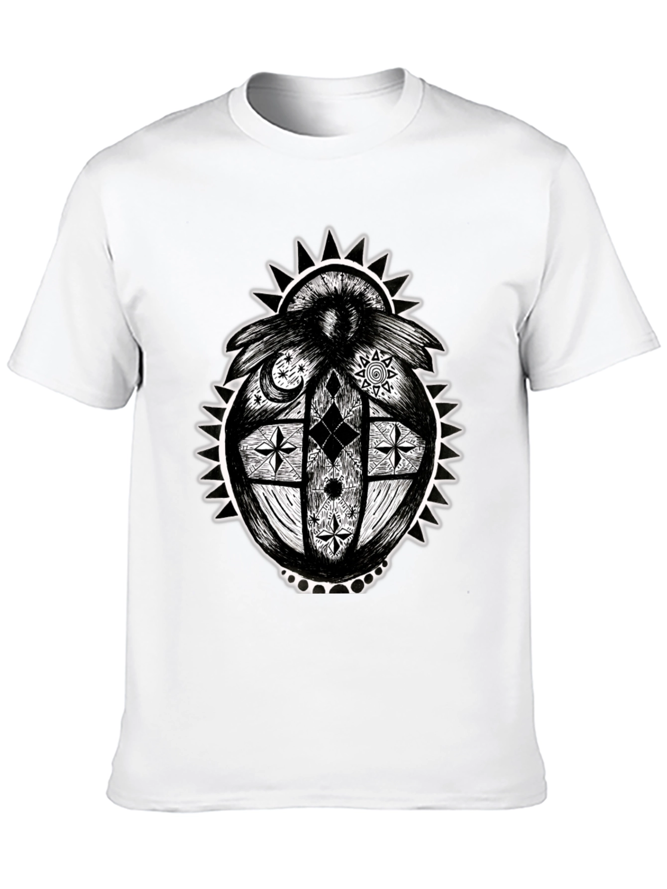 Unique Graphic Print Black T-Shirt