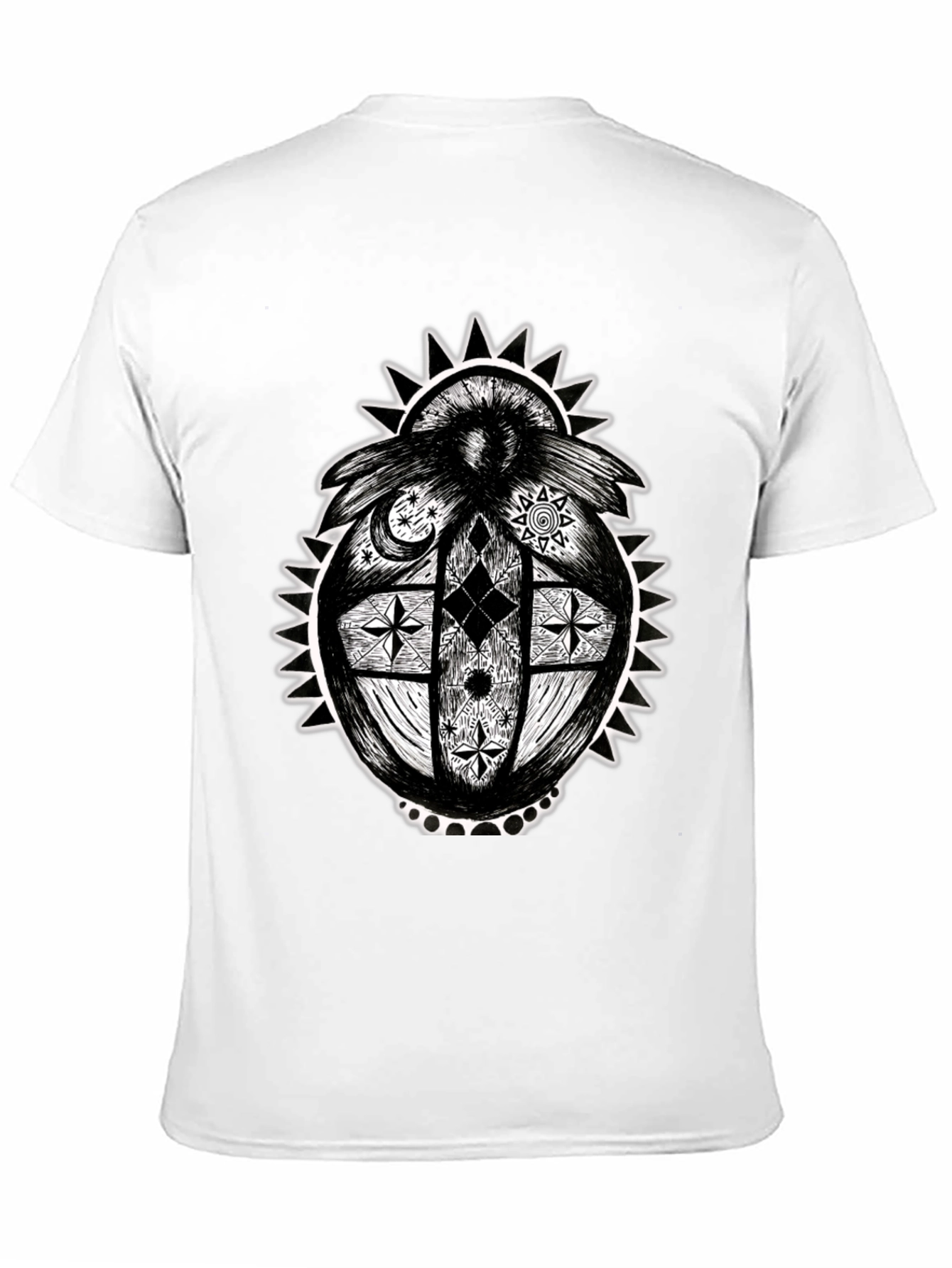Unique Graphic Print Black T-Shirt