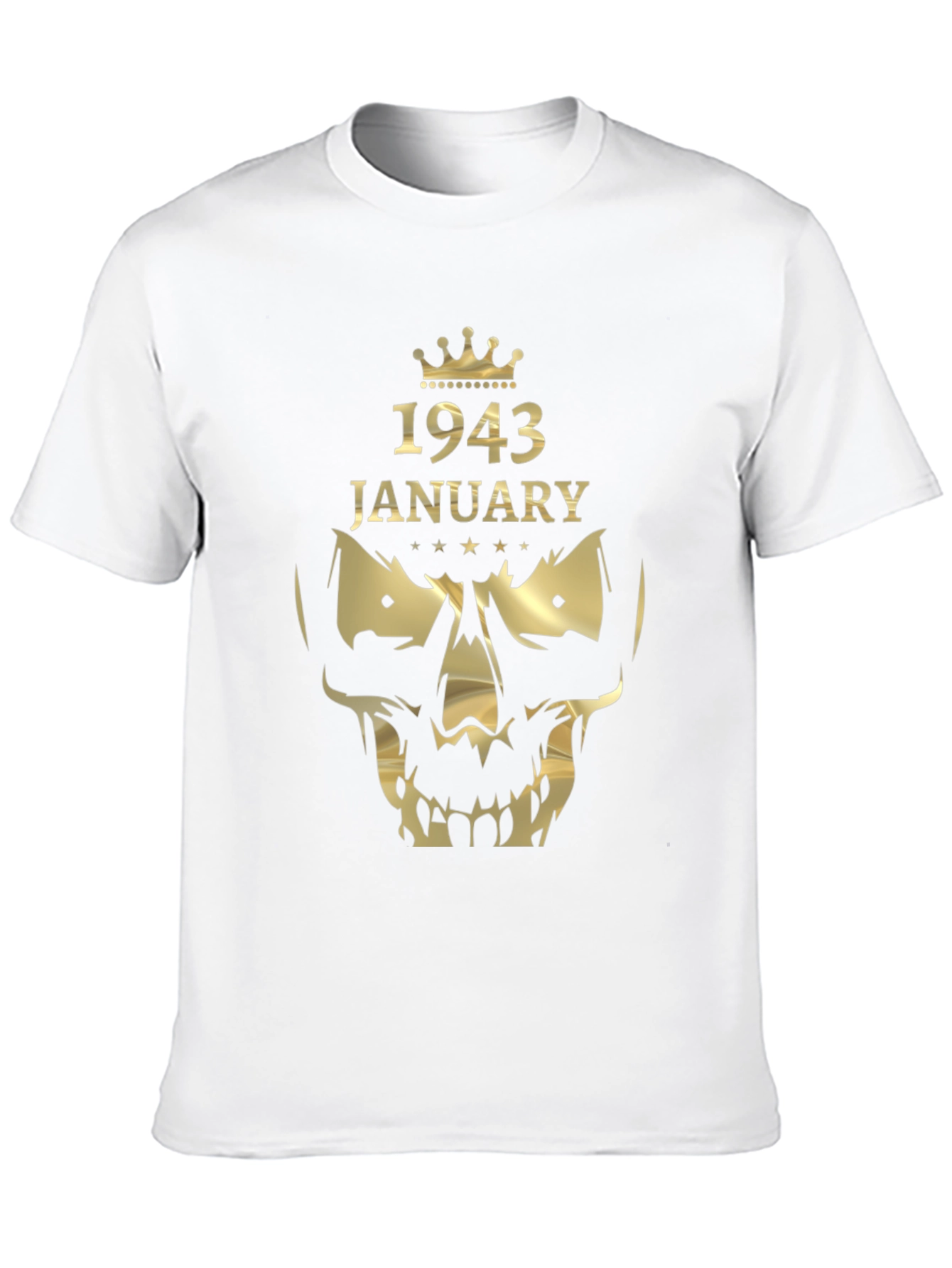 1943 January Skull Graphic Tee - Birthday Edition