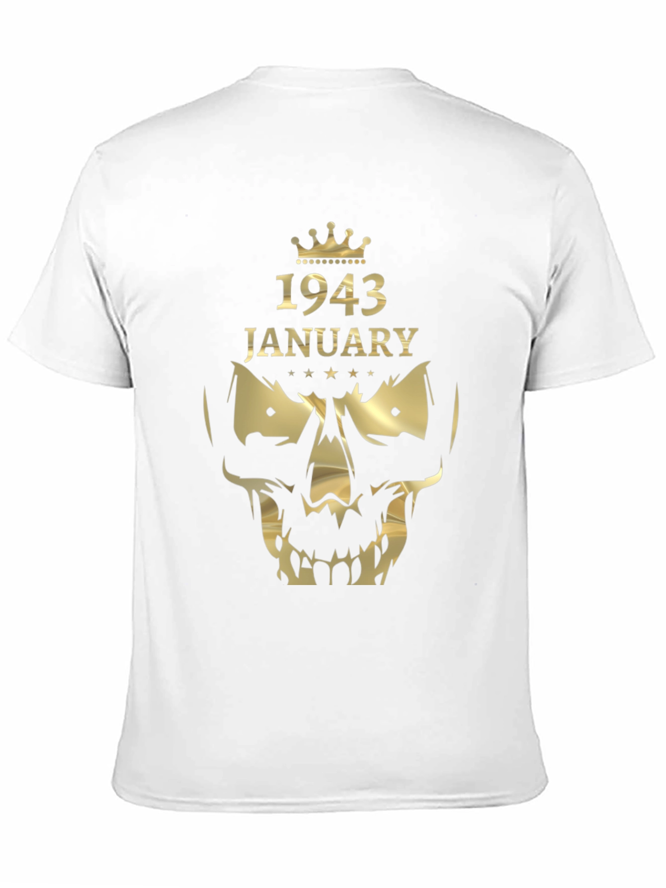 1943 January Skull Graphic Tee - Birthday Edition