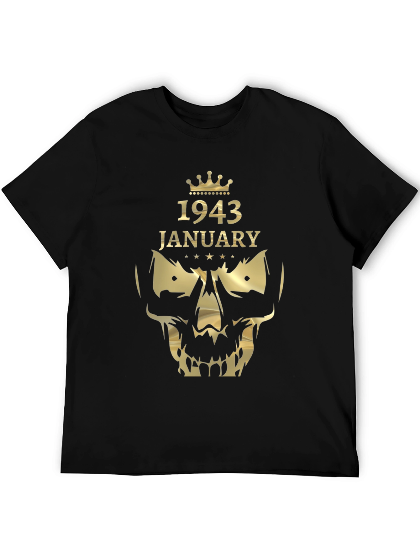 1943 January Skull Graphic Tee - Birthday Edition
