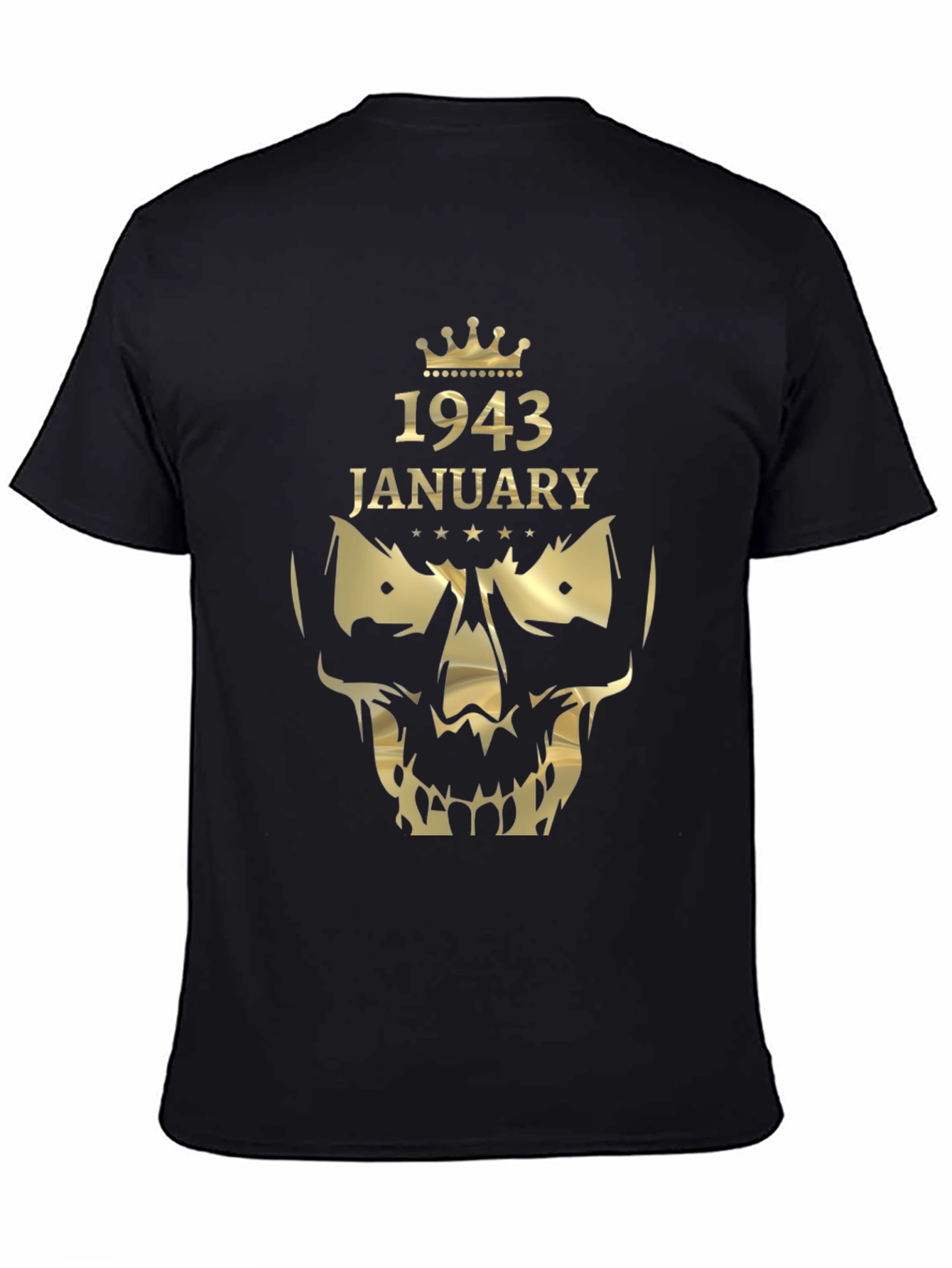 1943 January Skull Graphic Tee - Birthday Edition