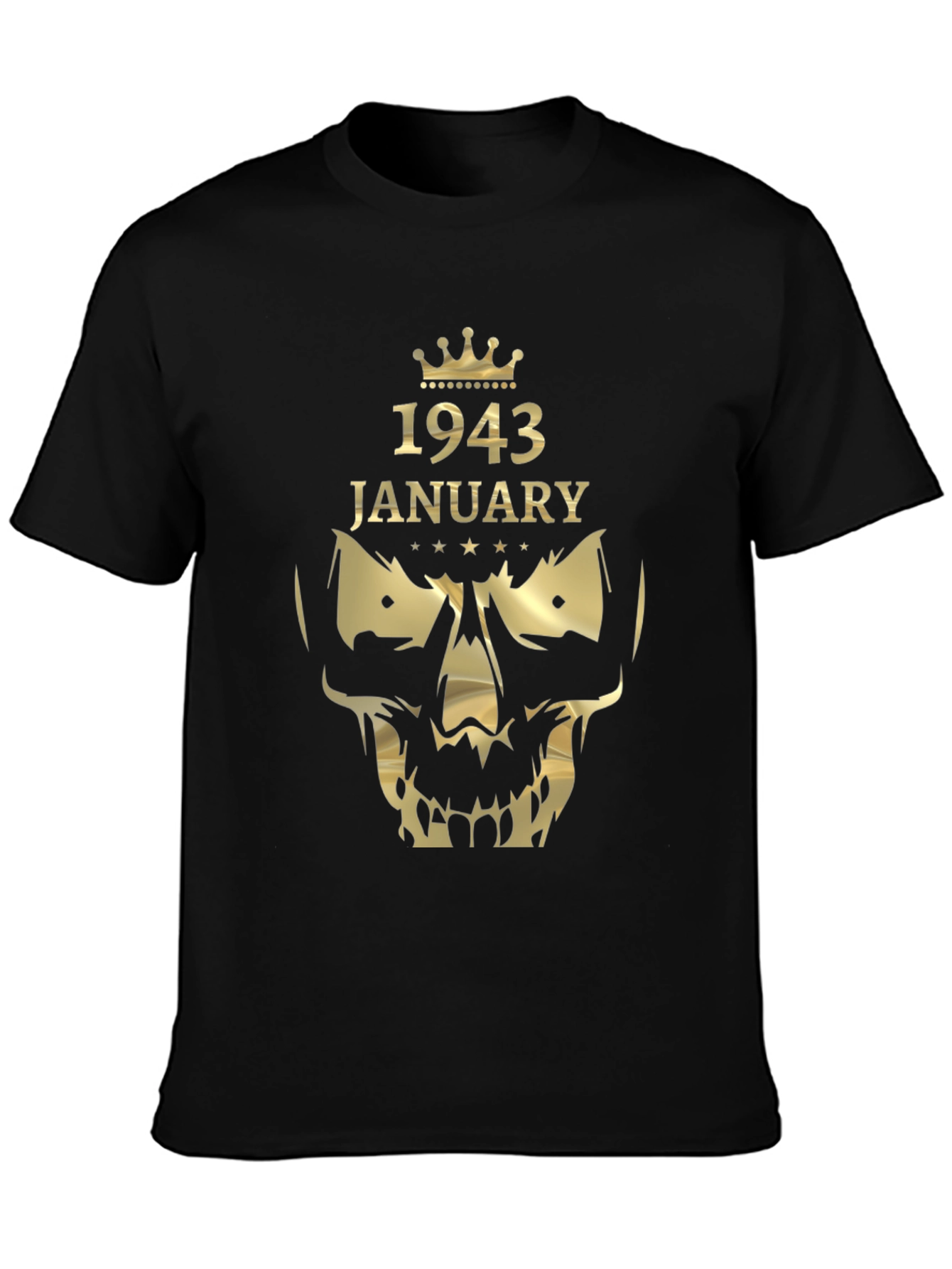 1943 January Skull Graphic Tee - Birthday Edition