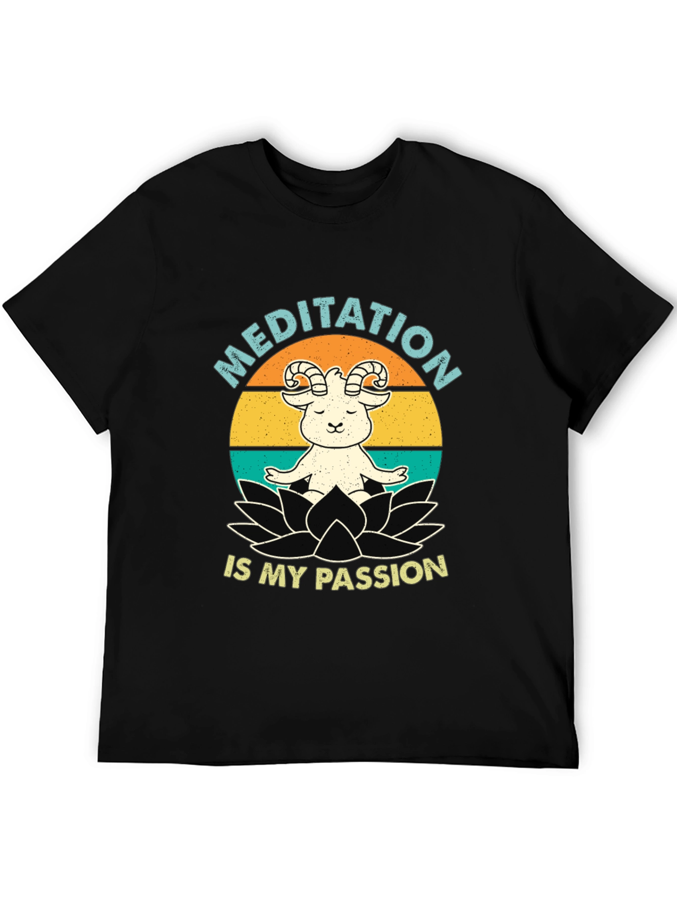 Meditation Goat T-Shirt: Peaceful & Fun!